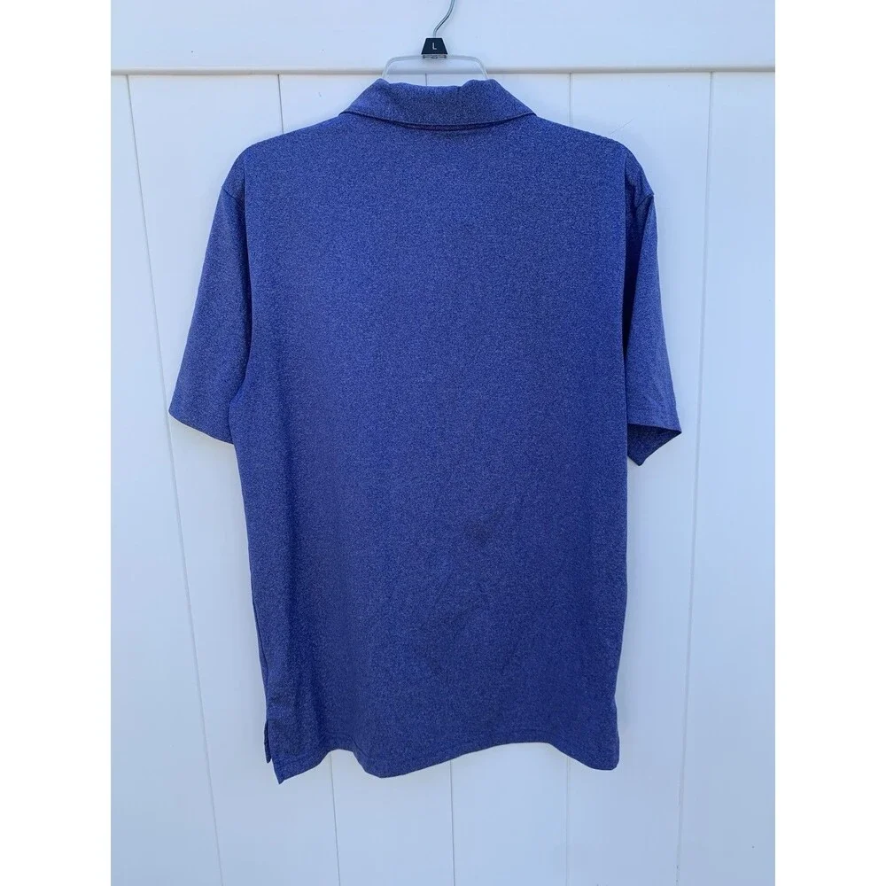 Adidas Mens Blue Short Sleeve Performance Golf Polo Sz Small